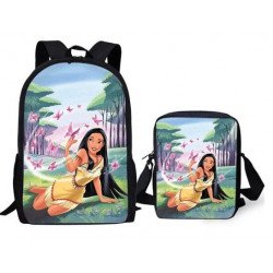 Pack VAIANA Cartable sac à dos + Sacoche MOANA assortie