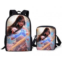 Pack VAIANA Cartable sac à dos + Sacoche MOANA assortie