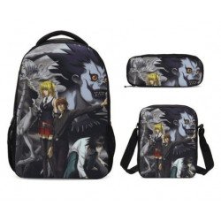 Pack imprimé Cartable sac à dos DEATH NOTE+ Sacoche + Trousse assortis