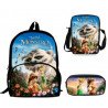 Pack imprimé Cartable la fée clochette sac à dos + Sacoche + Trousse assortis