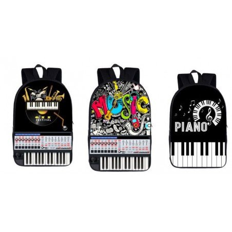 Sac à dos Piano designs pour enfant et jeunes ados