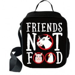 Sac à repas "Friend not food" Secial Vegan imprimé 3D