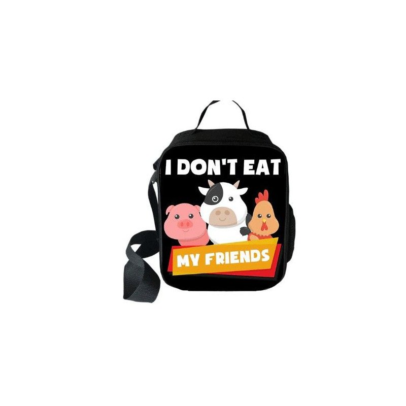 Sac à repas "Friend not food" Secial Vegan imprimé 3D