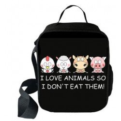 Sac à repas "Friend not food" Secial Vegan imprimé 3D