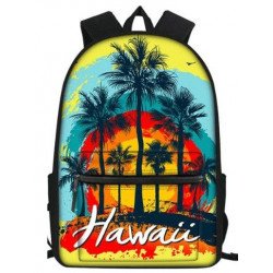 Cartable "Hawaii" avec pochette avant pour élèves et étudiants