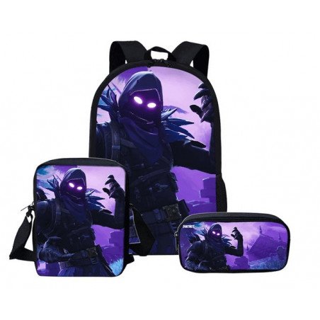 Pack accessoires écoles Fortnite Cartable Sacoche sac à gouter et trousse