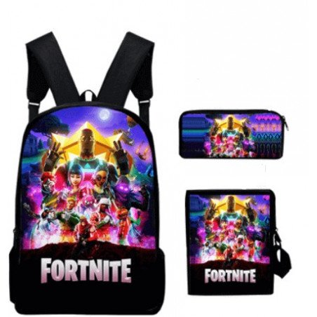 Pack accessoires écoles Fortnite Cartable Sacoche sac à gouter et trousse