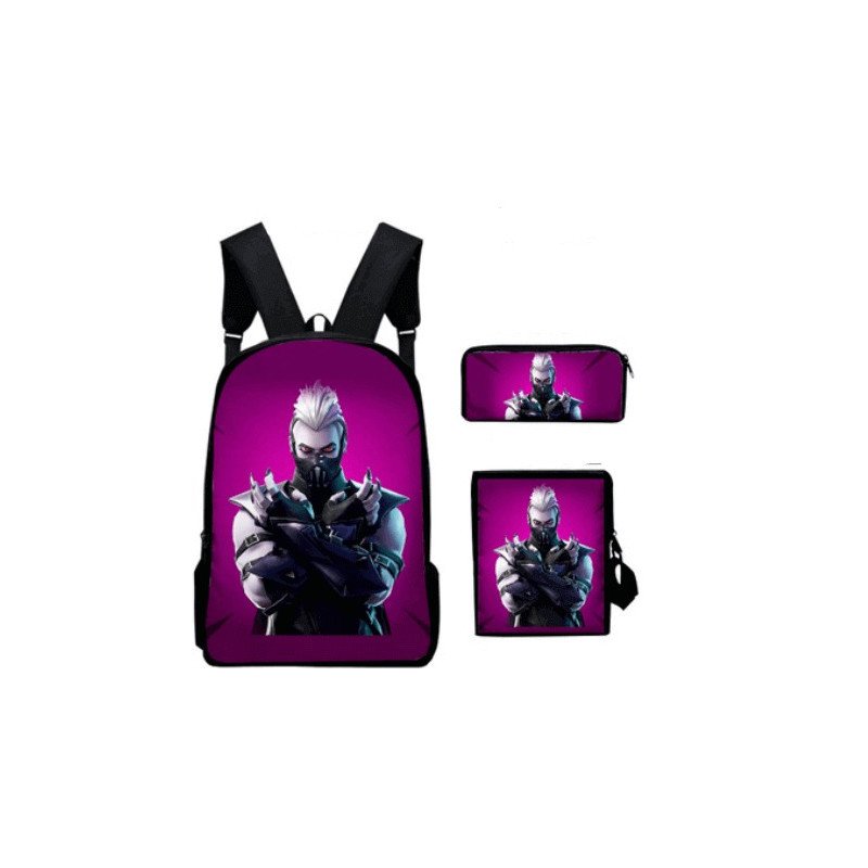 Pack accessoires écoles Fortnite Cartable Sacoche sac à gouter et trousse