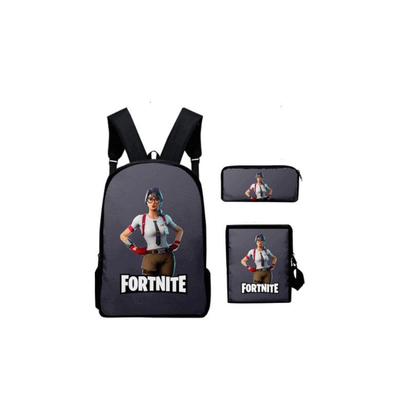 Pack accessoires écoles Fortnite Cartable Sacoche sac à gouter et trousse