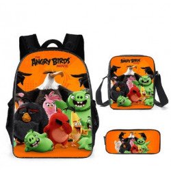 Pack imprimé angry birds cartable  + Trousse assortie