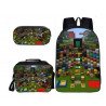 Pack imprimé Cartable MINECRAFT - Sacoche Minecraft - Boîte à goûter Minecraft et trousse assortie