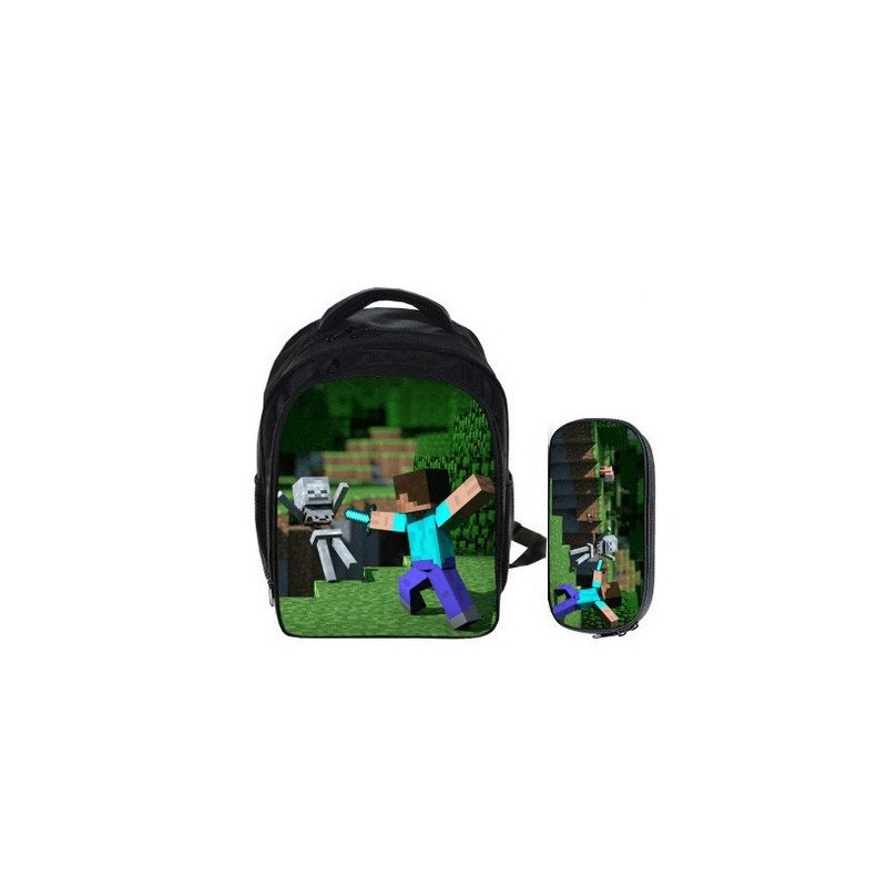 MINECRAFT pack maternelle  cartable +  trousse assortie