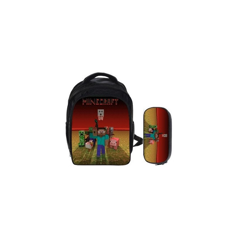 MINECRAFT pack maternelle  cartable +  trousse assortie