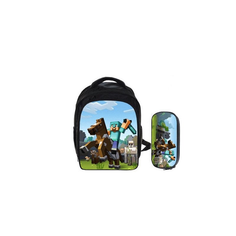 MINECRAFT pack maternelle  cartable +  trousse assortie