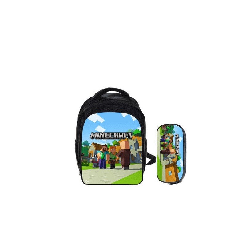 MINECRAFT pack maternelle  cartable +  trousse assortie