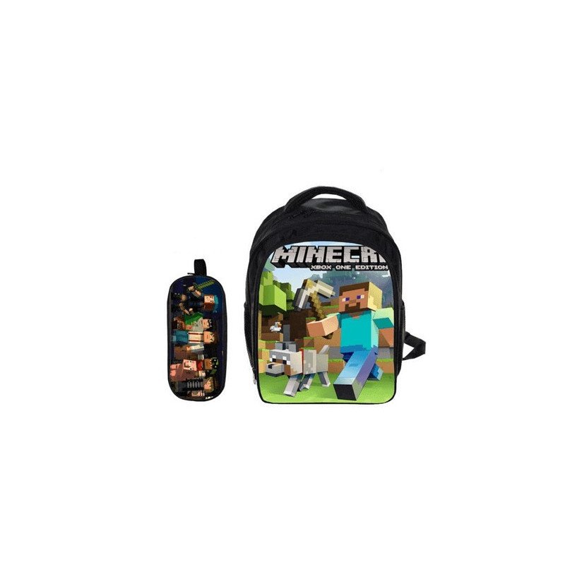 MINECRAFT pack maternelle  cartable +  trousse assortie