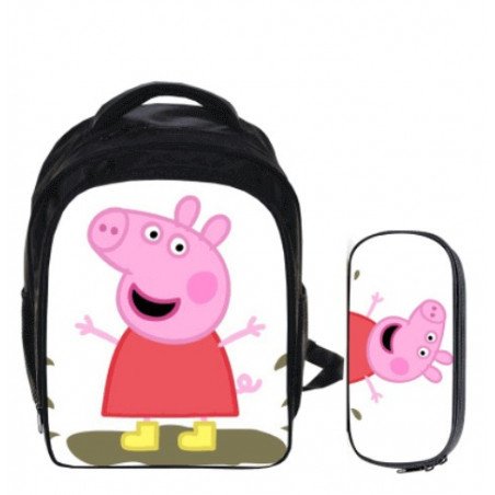 pack cartable PEPPA PIG maternelle  cartable +  trousse assortie