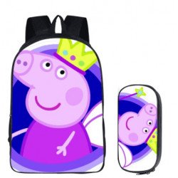 PEPPA PIG 2 pieces school pack backpack + pencil case for primary school
