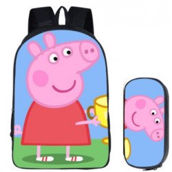 PEPPA PIG 2 pieces school pack backpack + pencil case for primary school