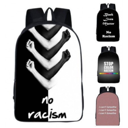sac à dos anti-racisme imprimé pour collèges et lycées
