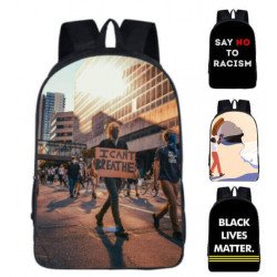 Not to racism  backpack for teenagers and young adults