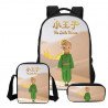 Pack imprimé Cartable sac à dos le petit prince + Sacoche +  sac à repas + Trousse