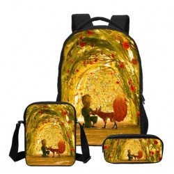 The little prince 4 pieces school pack backpack + Lunch bag + Crossbody messenger bag + pencil case