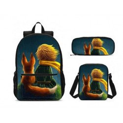 The little prince 4 pieces school pack backpack + Lunch bag + Crossbody messenger bag + pencil case