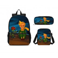 The little prince 4 pieces school pack backpack + Lunch bag + Crossbody messenger bag + pencil case