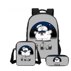 Ghostbusters 4 pieces gaming school pack backpack + Crossbody messenger bag + lunch bag + pencil case