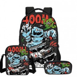 Ghostbusters 4 pieces school pack backpack + Lunch bag + Crossbody messenger bag + pencil case
