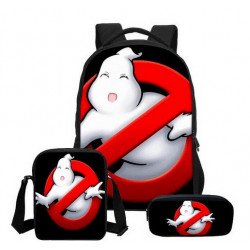 Ghostbusters 4 pieces gaming school pack backpack + Crossbody messenger bag + lunch bag + pencil case