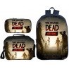 Pack imprimé Cartable sac à dos The walking dead + Sacoche +  sac à repas + Trousse