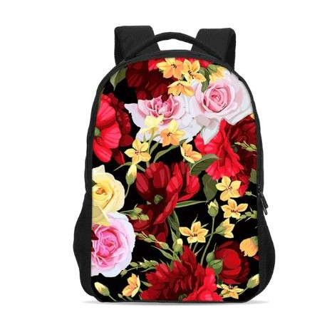 Cartable sac à dos filles Fleurs de printemps