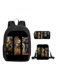 The walking dead 4 pieces school pack backpack + Lunch bag + Crossbody messenger bag + pencil case