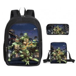 Tortue Ninja - pack Cartable sacoche bandoulière et trousse assortie