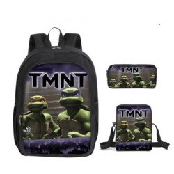 Tortue Ninja - pack Cartable sacoche bandoulière et trousse  Donatello et Léonardo