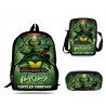 Tortue Ninja - pack Cartable sacoche bandoulière et trousse assortie