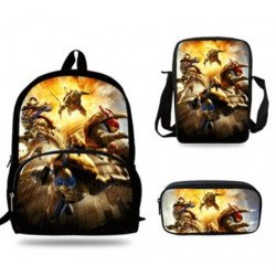 The walking dead 4 pieces school pack backpack + Lunch bag + Crossbody messenger bag + pencil case