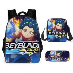 Pack cartable Beyblade burst du CP au CM2 + Sacoche Beyblade à bandoulière + Trousse assortie