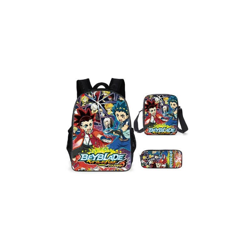 Pack scolaire Cartable Beyblade avec Sacoche a bandouliere et trousse