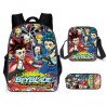 Pack cartable Beyblade burst du CP au CM2 + Sacoche Beyblade à bandoulière + Trousse assortie