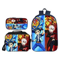 Pack cartable Beyblade burst du CP au CM2 + Sacoche Beyblade à bandoulière + Trousse assortie