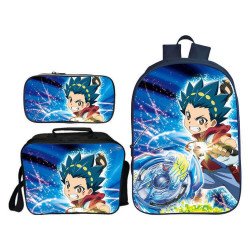 Pack cartable Beyblade burst du CP au CM2 + Sacoche Beyblade à bandoulière + Trousse assortie