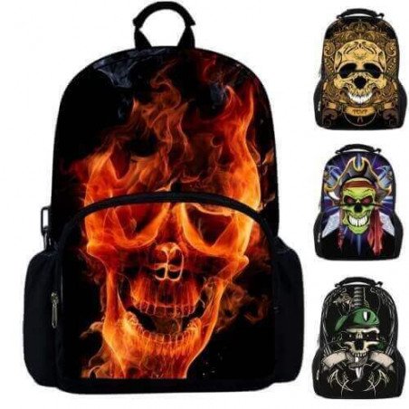 Sac à dos Cartable unisexe Death Gothic Style