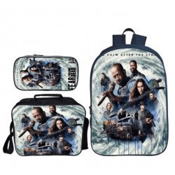 Pack Sac à dos THE WALKING DEAD pour ados et étudiants avec Sacoche, Trousse et Lunch box assorties