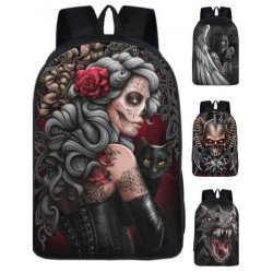 Sac à dos Cartable unisexe Death Gothic Style