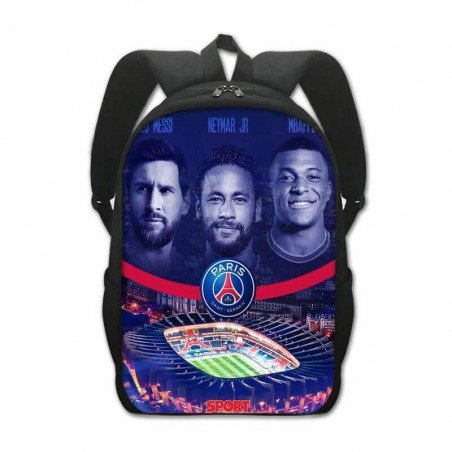 Cartable PSG - Lionel Messi - Kylian Mbappé - Neymar Jr - Cartable football  du CP au CM2