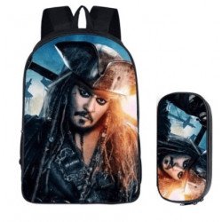 Pack Cartable pirates des caraïbes sac à dos imprimé 3D avec trousse assortie