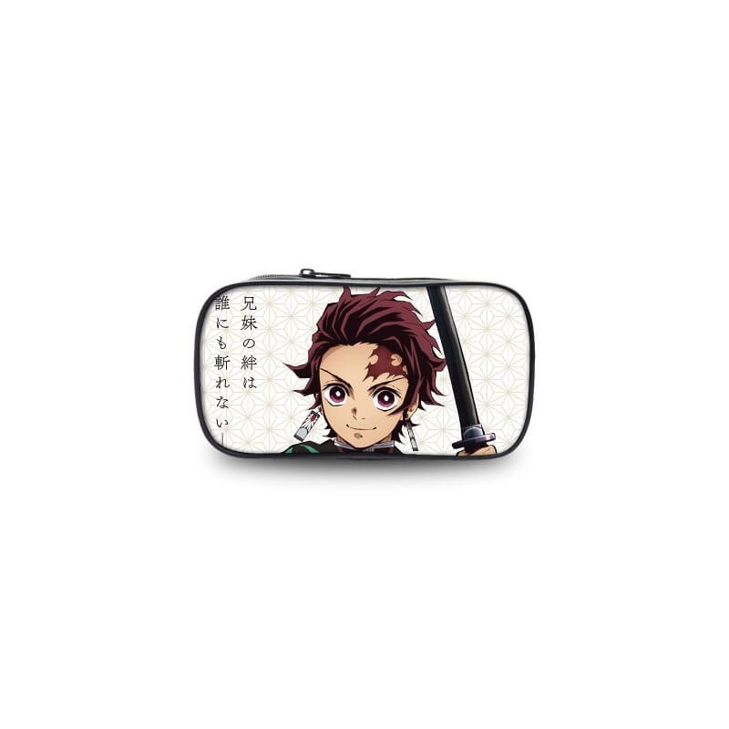 Trousse Demon Slayer 2 compartiments pour ados et étudiants